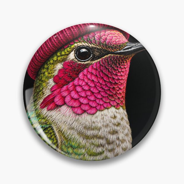 Item preview, Anna's Hummingbird Wearing Beanie Retro Birding Birder designed and sold by DianneShelton.