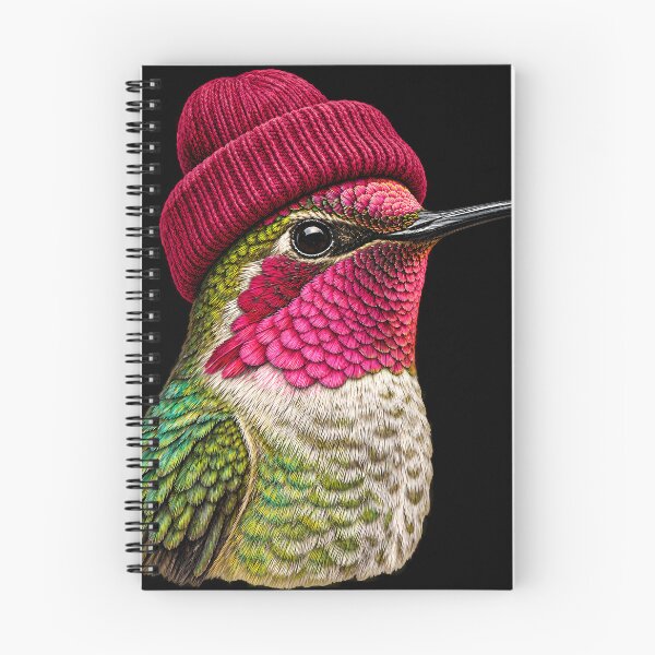 Item preview, Anna's Hummingbird Wearing Beanie Retro Birding Birder designed and sold by DianneShelton.