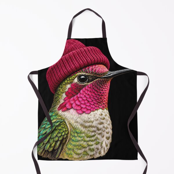 Item preview, Anna's Hummingbird Wearing Beanie Retro Birding Birder designed and sold by DianneShelton.