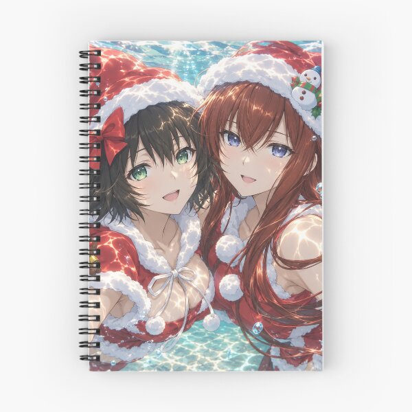 Item preview, Makise Kurisu and Shiina Mayuri – Christmas under the azure reflections designed and sold by Pixel Sakura Gallery.