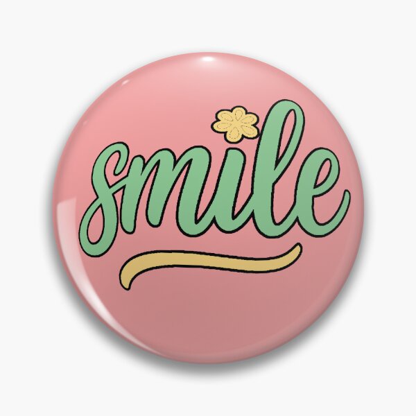 Item preview, Smile - Positive Motivational Phrase with Aesthetic Flower designed and sold by AstronautMerch.