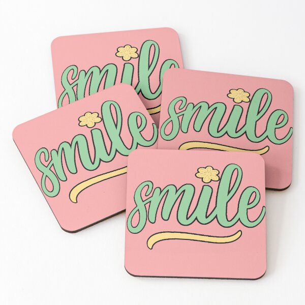 Item preview, Smile - Positive Motivational Phrase with Aesthetic Flower designed and sold by AstronautMerch.