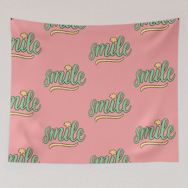 Item preview, Smile - Positive Motivational Phrase with Aesthetic Flower designed and sold by AstronautMerch.