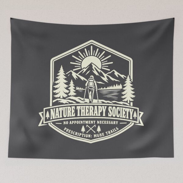 Item preview, Nature Therapy Society – Prescription More Trails Vintage Hiking designed and sold by NomadIdeasCo.