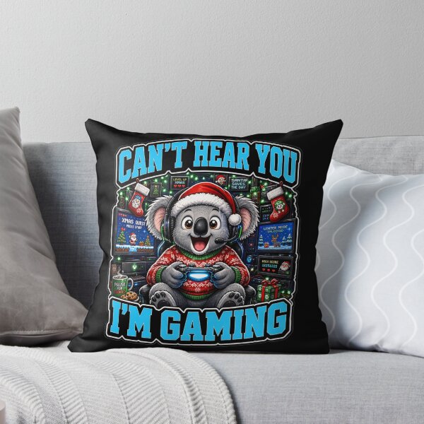 Item preview, Can't Hear You I'm Gaming Gamer Koala Christmas designed and sold by Design Vibras.
