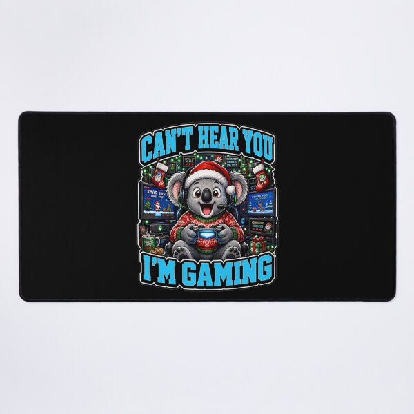 Item preview, Can't Hear You I'm Gaming Gamer Koala Christmas designed and sold by Design Vibras.