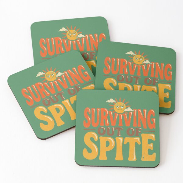Item preview, Surviving Out of Spite – Retro Sunset designed and sold by FloraVulpes.