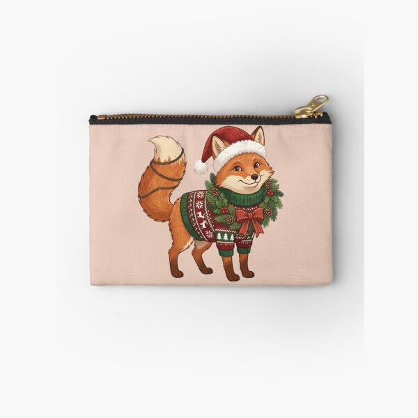 Item preview, Cozy Christmas Fox in a Festive Red Sweater designed and sold by PunchDrop.