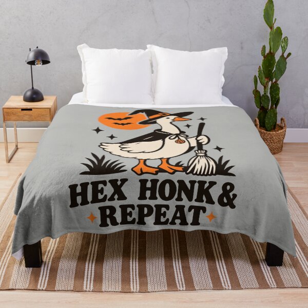 Item preview, Witchy Goose Halloween  – Hex Honk & Repeat Funny Witch Goose designed and sold by Skryp-art.