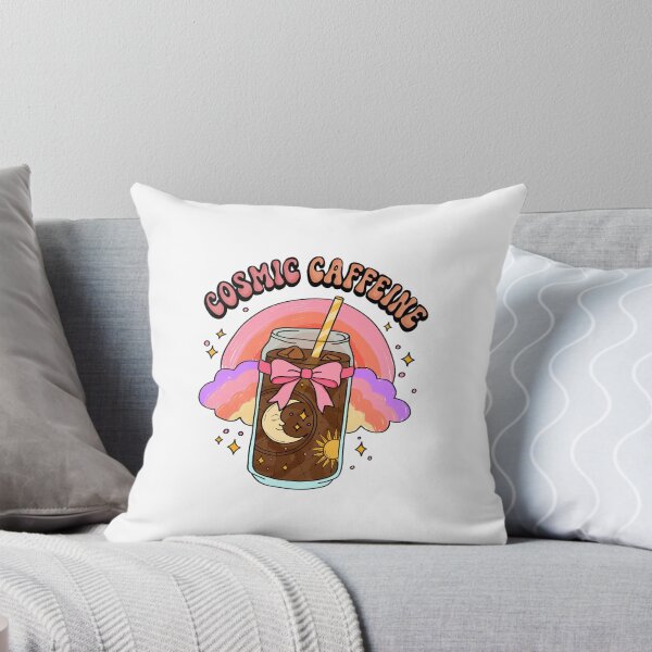 Item preview, Cosmic Caffeine Iced Coffee Groovy Retro Aesthetic designed and sold by PechiStudio.