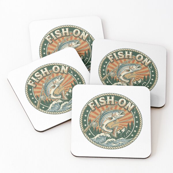 Item preview, Fish On Vintage Fishing Outdoor Sports Design designed and sold by Mellow Doodle Co..