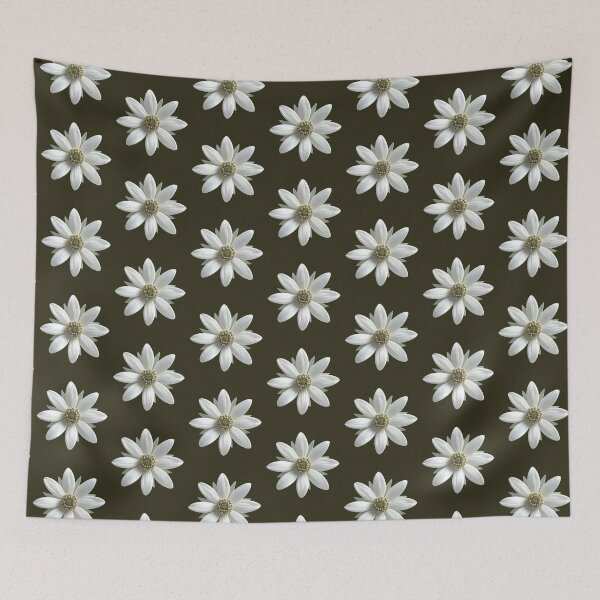 Item preview, Minimalist Olive Green Daisy Flower Floral Pattern designed and sold by ​Jyoti Digital Artist.
