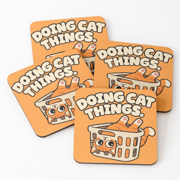 Item preview, Doing Cat Things Funny Orange Cat in Laundry Basket designed and sold by MewMade.