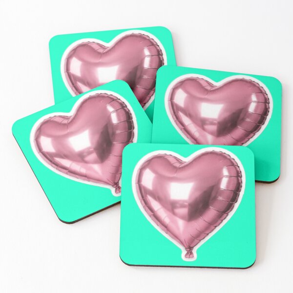 Item preview, Pink Metallic Foil Heart Balloon Sticker designed and sold by Scro-Ciob-Shop.