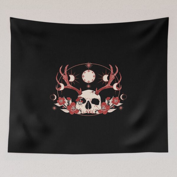 Item preview, Antlered Rose Skull designed and sold by loosequee.