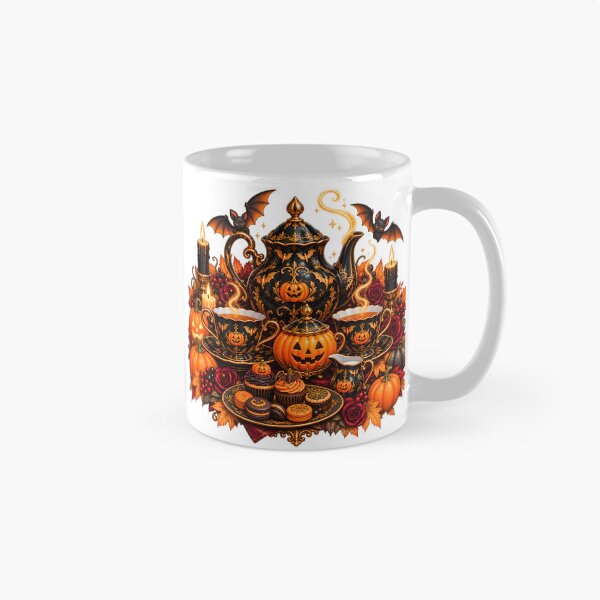 Aperçu de l'œuvre Fête des citrouilles à minuit – Halloween gothique créée et vendue par Clothes With Smiling Animals Walt Gral.