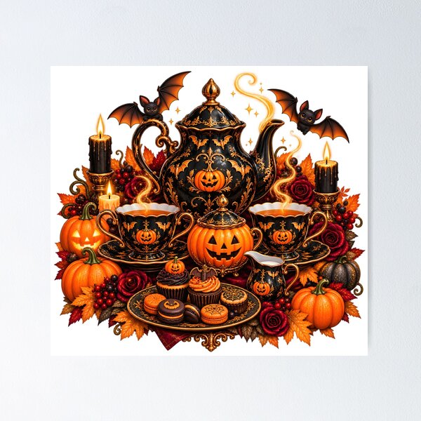 Item preview, Midnight Pumpkin Gathering – Gothic Halloween designed and sold by Clothes With Smiling Animals Walt Gral.