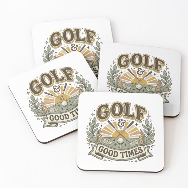 Item preview, Golf & Good Times Vintage Golf Sports Design designed and sold by Mellow Doodle Co..