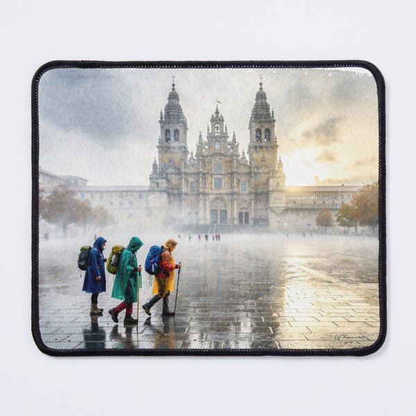 Item preview, Saint Jacques de Compostelle in the rain designed and sold by jefboutique6150.