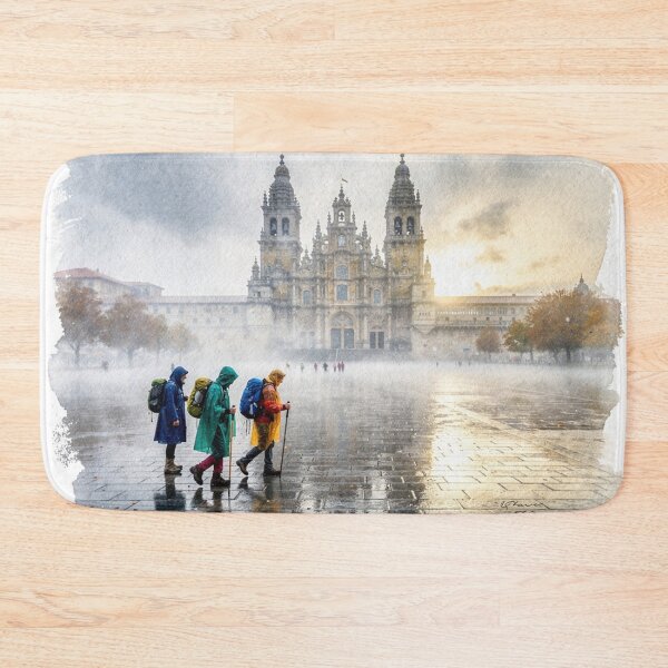 Item preview, Saint Jacques de Compostelle in the rain designed and sold by jefboutique6150.
