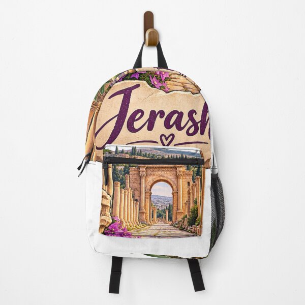 Item preview, Jerash Jordan Ancient Roman Ruins Travel Sticker Design designed and sold by GoldenSparkleShop.
