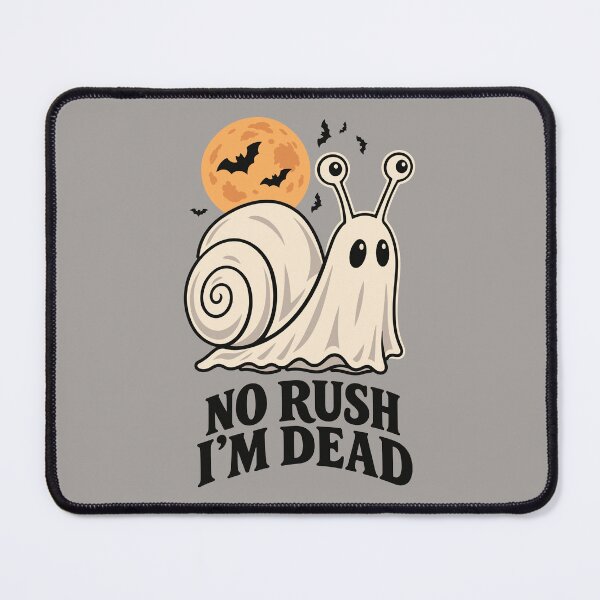 Item preview, No Rush I'm Dead Ghost Snail Halloween Funny Quote designed and sold by Skryp-art.