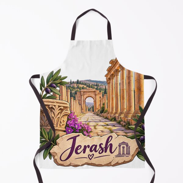 Item preview, Jerash Jordan Ancient Roman Ruins Travel Sticker Design designed and sold by GoldenSparkleShop.