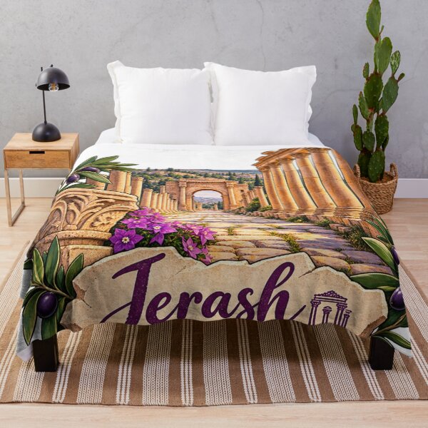 Item preview, Jerash Jordan Ancient Roman Ruins Travel Sticker Design designed and sold by GoldenSparkleShop.