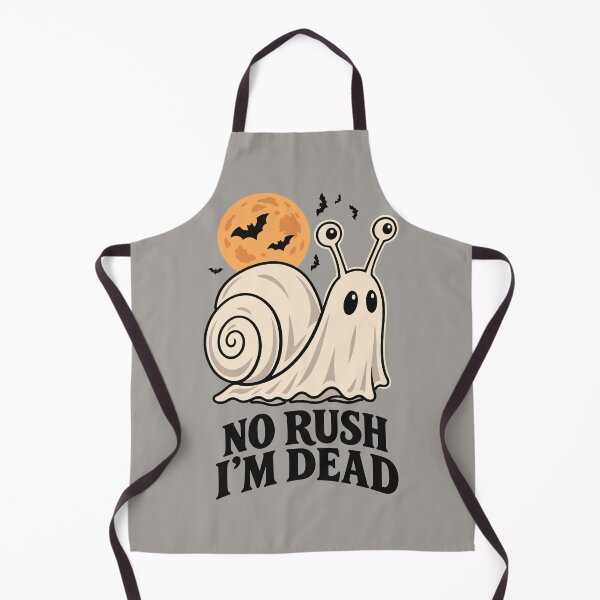 Item preview, No Rush I'm Dead Ghost Snail Halloween Funny Quote designed and sold by Skryp-art.
