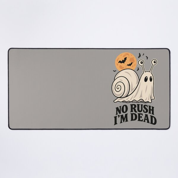 Item preview, No Rush I'm Dead Ghost Snail Halloween Funny Quote designed and sold by Skryp-art.