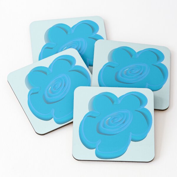 Item preview, Bright Blue Daisy Pattern on Light Blue designed and sold by CaramelCo.