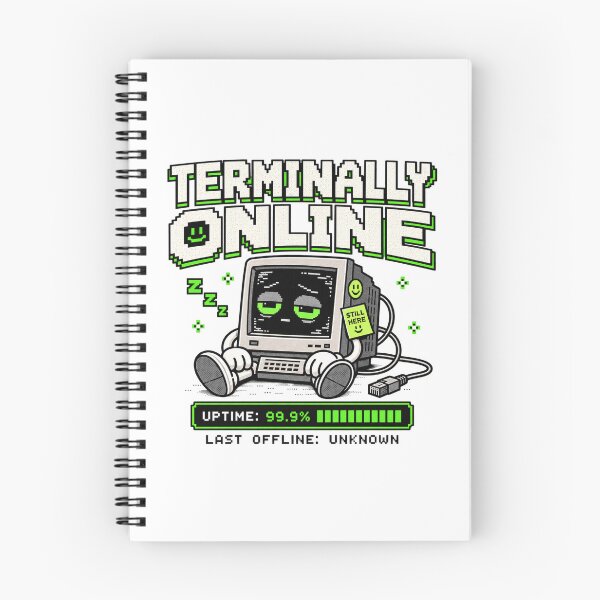Item preview, Terminally Online – Retro Pixel Internet Humor designed and sold by Mad Factory Designs.