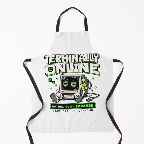 Item preview, Terminally Online – Retro Pixel Internet Humor designed and sold by Mad Factory Designs.