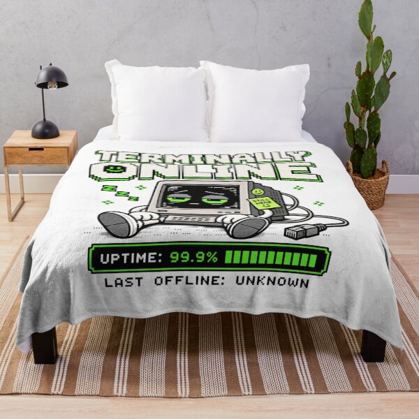 Item preview, Terminally Online – Retro Pixel Internet Humor designed and sold by Mad Factory Designs.
