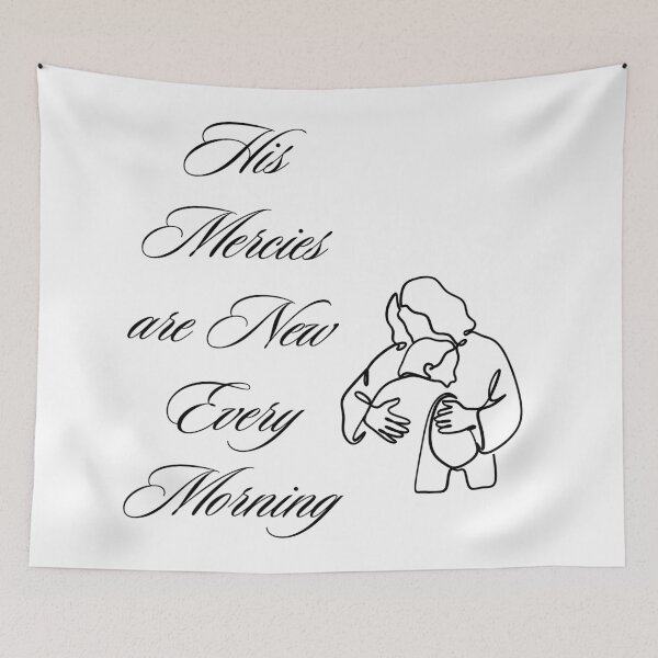 Item preview, His Mercies Are New Every Morning | Christian Line Art designed and sold by LensDyn™.
