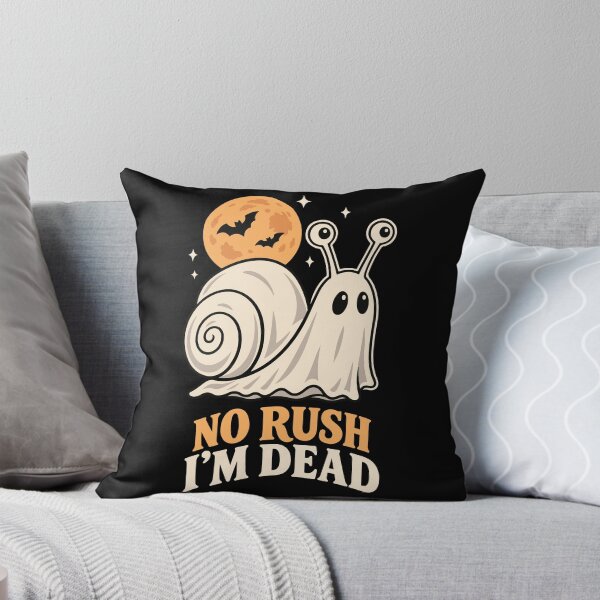 Item preview, No Rush I'm Dead | Funny Spooky Ghost Snail Halloween  designed and sold by Skryp-art.