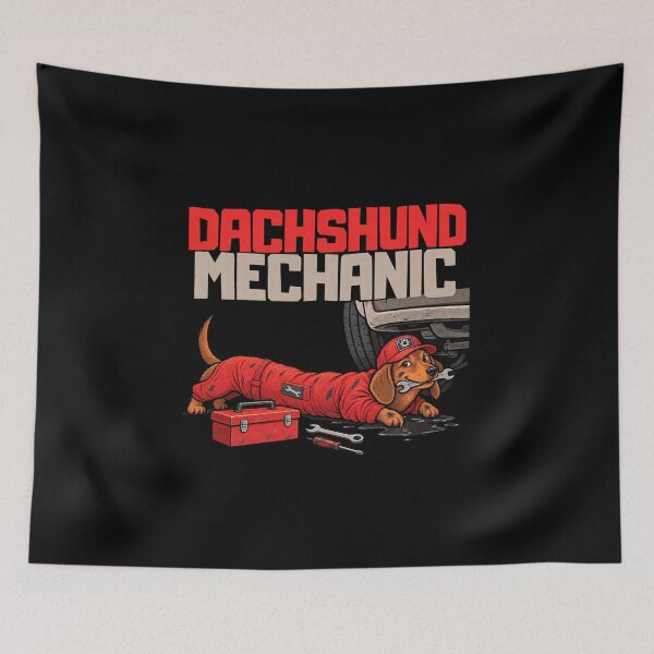 Item preview, Dachshund Mechanic designed and sold by Konvero.