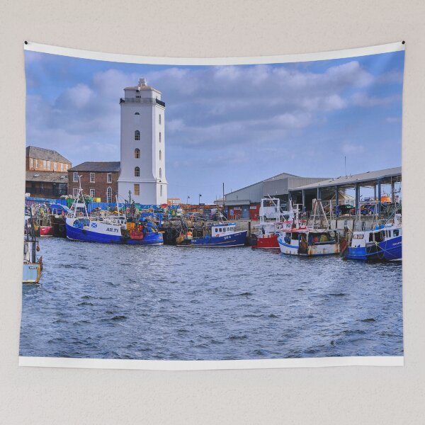 Item preview, North Shields Fish Quay on a blustery Autumn morning designed and sold by Violaman.