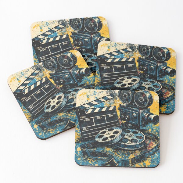Item preview, Vintage Retro Camera Film Cinema Movie Poster designed and sold by Cine8.