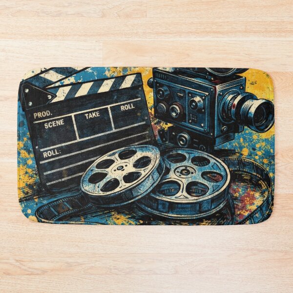 Item preview, Vintage Retro Camera Film Cinema Movie Poster designed and sold by Cine8.