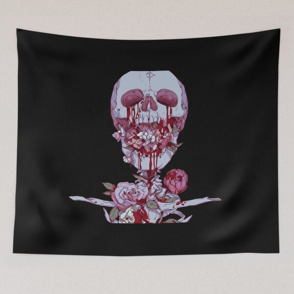 Item preview, Bleeding Flower Skull designed and sold by loosequee.
