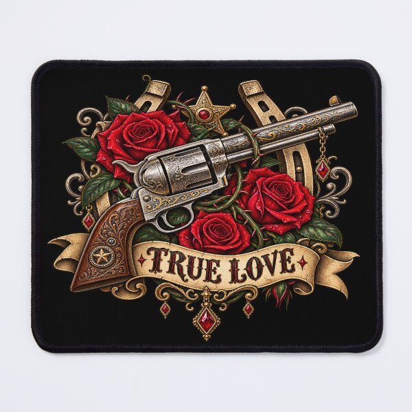 Item preview, True Love – Western Revolver and Roses designed and sold by TroviTutto.