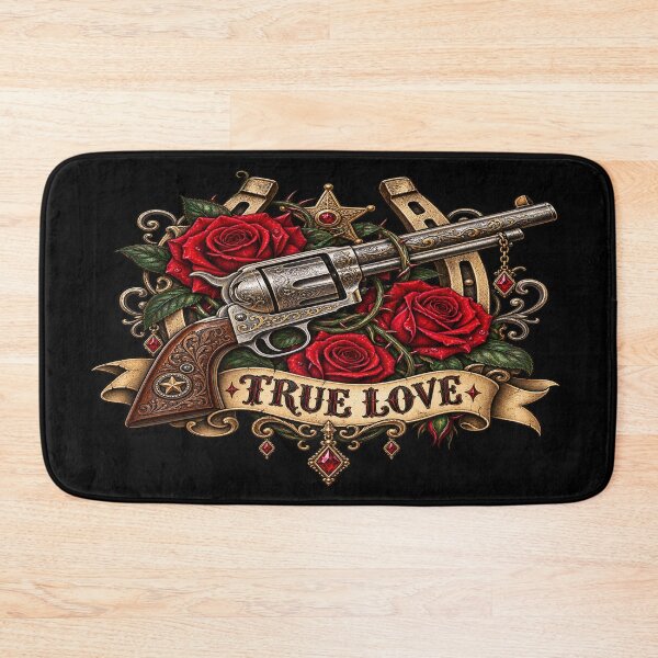 Item preview, True Love – Western Revolver and Roses designed and sold by TroviTutto.