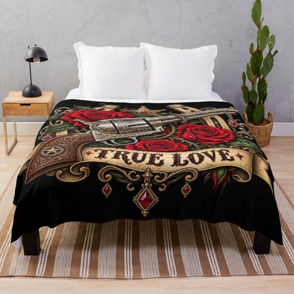 Item preview, True Love – Western Revolver and Roses designed and sold by TroviTutto.