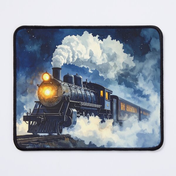 Item preview, Steam locomotive, night journey designed and sold by LiskoDesign.