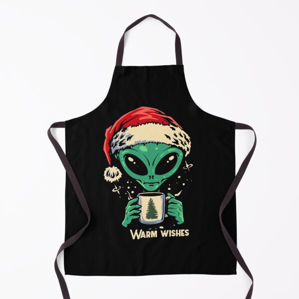 Item preview, Funny Christmas Alien Drinking Coffee Warm Wishes Holiday Design designed and sold by phsycartwork.