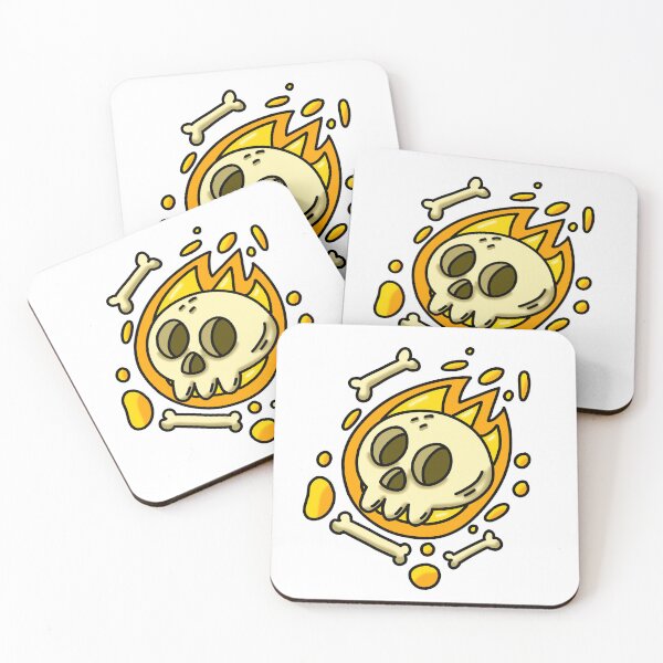 Item preview, Halloween Skull & Bones – Yellow Orange Edition designed and sold by aleajsstuff.