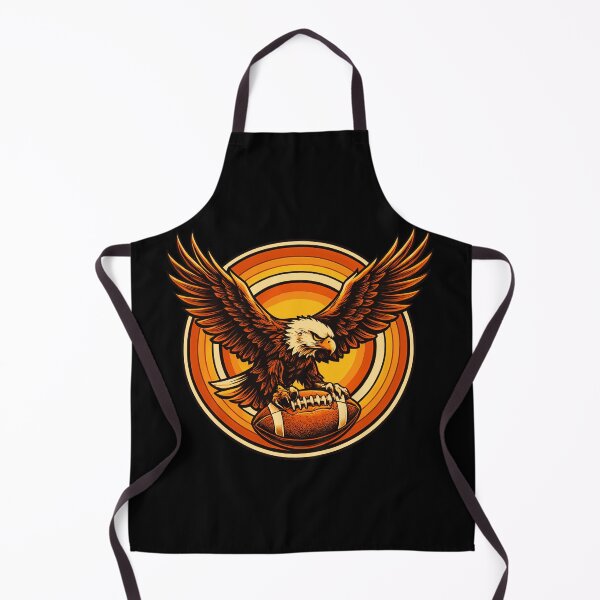Item preview, Aggressive Bald Eagle Clutching Football Retro Sunset Sports designed and sold by slmfams.