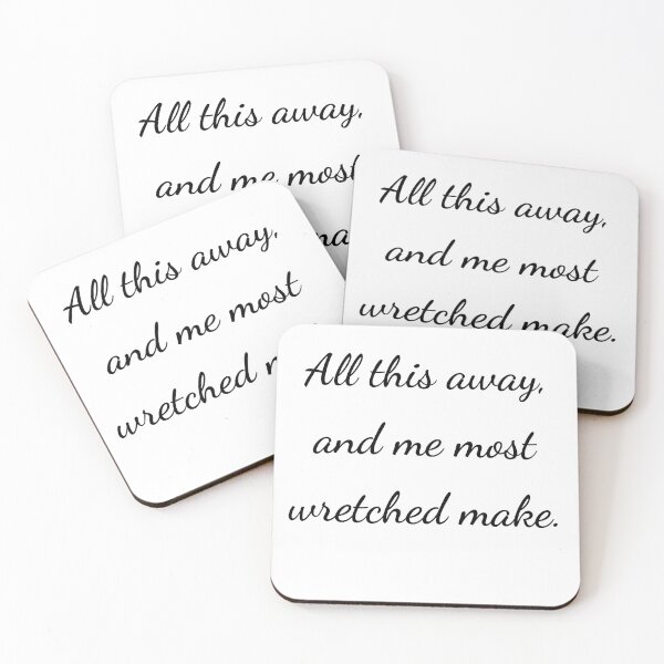 Item preview, “All this away, and me most wretched make.” - handwriting black designed and sold by ariksworld.
