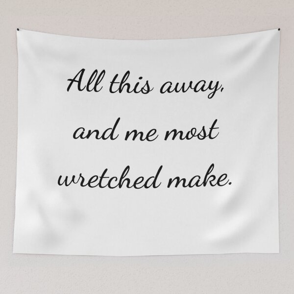 Item preview, “All this away, and me most wretched make.” - handwriting black designed and sold by ariksworld.